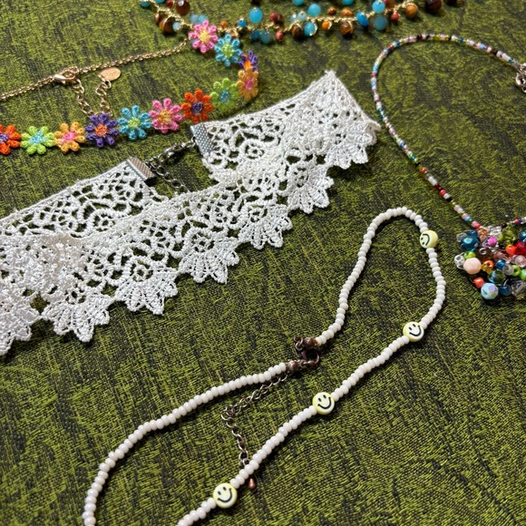 Choker Necklace bundle lot of colorful chokers jewelry set - Picture 3 of 7
